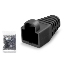 Rj45 Konnektör Papuç - 100 Adet Siyah / Ekonomik Poşet Paket ND2429