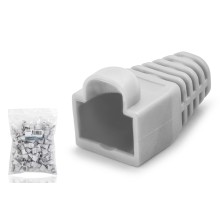 Rj45 Konnektör Papuç - 100 Adet Gri / Ekonomik Poşet Paket ND2434
