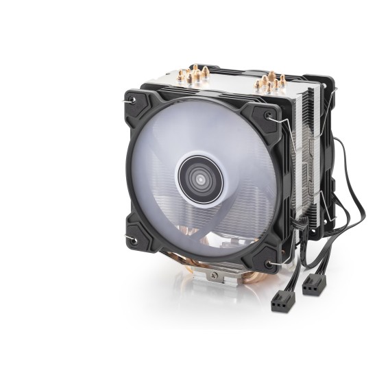 toptan-xml-dropshipping-Cpu İşlemci Kule Tipi Soğutucu Çift Fanlı 6 Bakır Borulu - Siyah ND2601