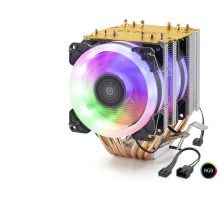Cpu İşlemci Kule Tipi Soğutucu 600 Serisi Çift Fanlı 6 Bakır Borulu Rgb ND2606
