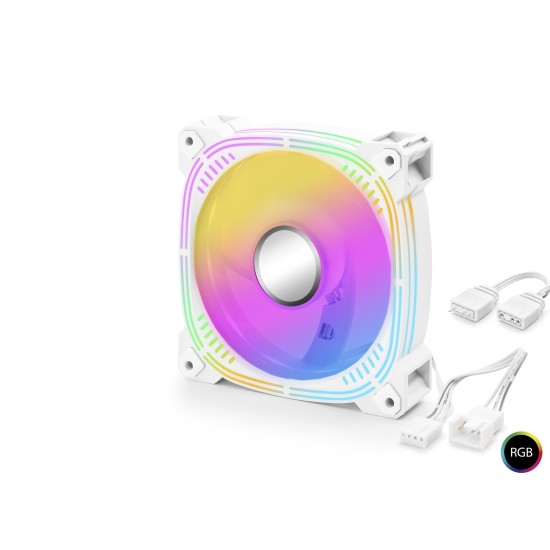 toptan-xml-dropshipping-Kasa Fanı 3. Nesil Argb 12 Cm - Beyaz ND2657