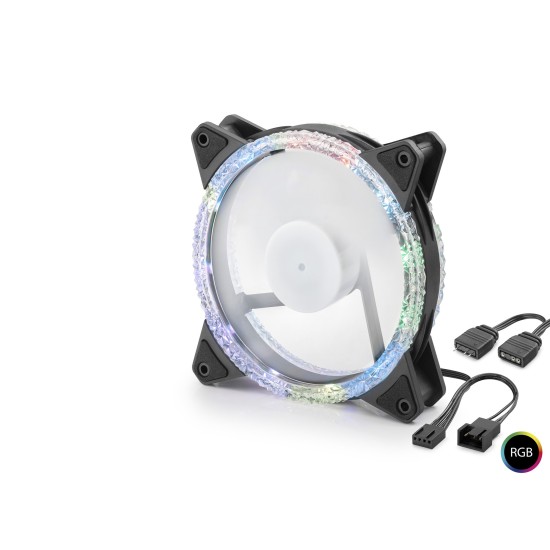 toptan-xml-dropshipping-Kasa Fanı Kristal Rgb 12 Cm - Siyah ND2662