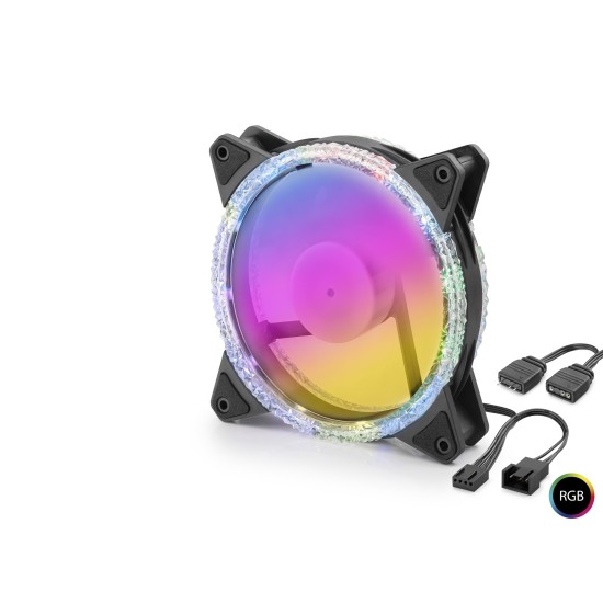 toptan-xml-dropshipping-Kasa Fanı Kristal Argb 12 Cm - Siyah ND2663