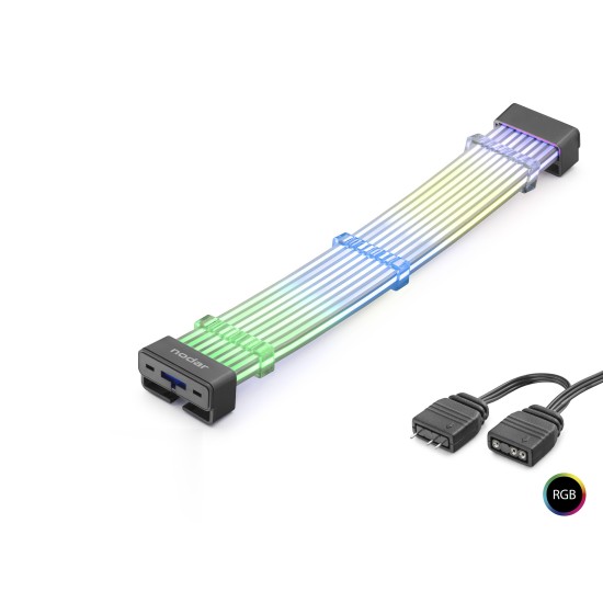 toptan-xml-dropshipping-Silikon Işıklı Bükülebilir Argb Light Board 28 Pin - Siyah ND2803