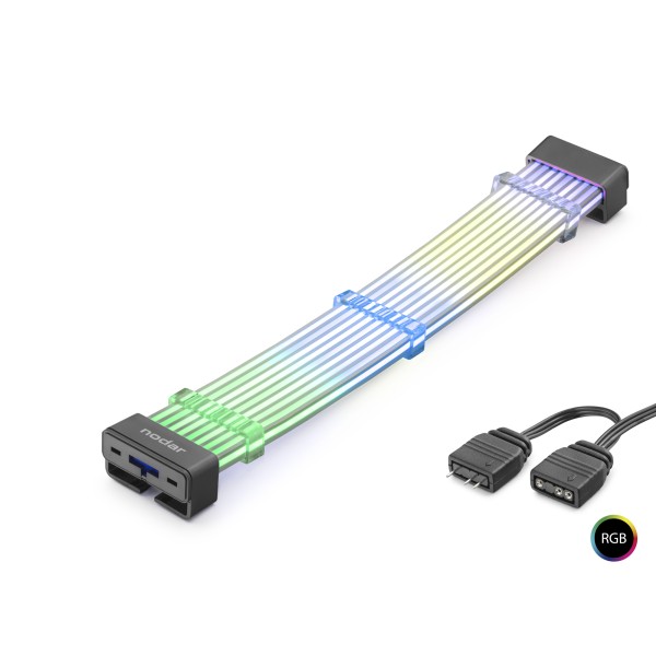 toptan-xml-dropshipping-Bükülebilir Sleeved Ekran Kartı Argb Lightboard 2X8 Pin 44 Led Siyah ND2803B