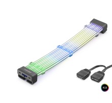 2X8 Pin Argb Pcie Gpu Güç Uzatma Kablosu Bükülebilir 2 Mm 108 Led Siyah ND2813B