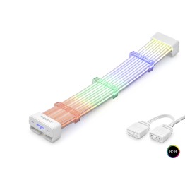 2X8 Pin Argb Pcie Gpu Güç Uzatma Kablosu Bükülebilir 2 Mm 108 Led Beyaz ND2813W