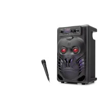 Bluetooth Karaoke Hoparlör Fm 8 Mikrofonlu 34 X 22.7 X 17.6 Cm - Siyah ND2820