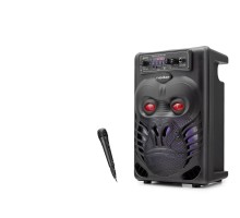 Bluetooth Karaoke Hoparlör Fm 8 Mikrofonlu 34 X 22.7 X 17.6 Cm - Siyah ND2820