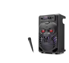 Bluetooth Karaoke Hoparlör Fm 8 Mikrofonlu 34 X 22.7 X 17.6 Cm - Siyah ND2820