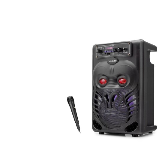 toptan-xml-dropshipping-Bluetooth Karaoke Hoparlör Fm 8 Mikrofonlu 34 X 22.7 X 17.6 Cm - Siyah ND2820