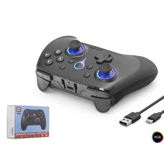 toptan-xml-dropshipping-Bluetooth Gamepad Pc Ios Android Switch Ps3 Ps4 Uyumlu Rgb - Siyah ND505B
