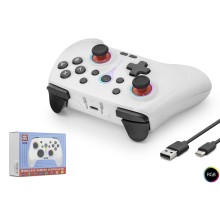 Bluetooth Gamepad Pc Ios Android Switch Ps3 Ps4 Uyumlu Rgb - Beyaz ND505W