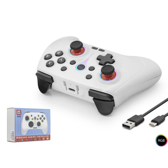 toptan-xml-dropshipping-Bluetooth Gamepad Pc Ios Android Switch Ps3 Ps4 Uyumlu Rgb - Beyaz ND505W
