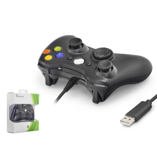 toptan-xml-dropshipping-Gamepad Pc Xbox 360 Uyumlu Kablolu - Siyah ND506B