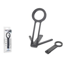 Manyetik Katlanir Masaüstü Telefon Standı Plastik - Siyah ND8029