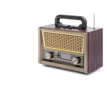 Bluetooth Nostaljik Hoparlör Fm Kumandalı 28 X 14.1 X 21 Cm NS2077BT