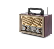 Bluetooth Nostaljik Hoparlör Fm Kumandalı 28 X 14.1 X 21 Cm NS2077BT