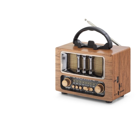 toptan-xml-dropshipping-Bluetooth Nostaljik Hoparlör Fm 16.7 X 9.5 X 13.8 Cm NS6638BT