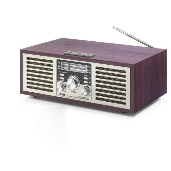 toptan-xml-dropshipping-Bluetooth Nostaljik Hoparlör Fm 33 X 18 X 12.9 Cm NS6686BT