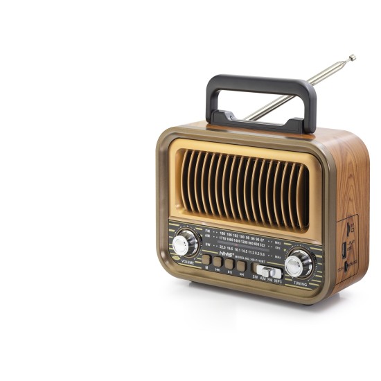 toptan-xml-dropshipping-Bluetooth Nostaljik Hoparlör Fm 20 X 10.2 X 14.5 Cm NS7110BT