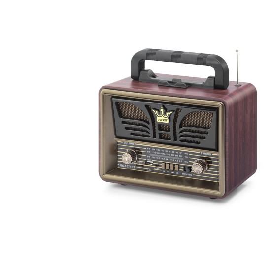 toptan-xml-dropshipping-Bluetooth Nostaljik Hoparlör Fm 23.5 X 12 X 19 Cm NS8071BT