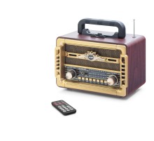 Bluetooth Nostaljik Hoparlör Fm Kumandalı 28 X 14.1 X 21 Cm NS8081BT