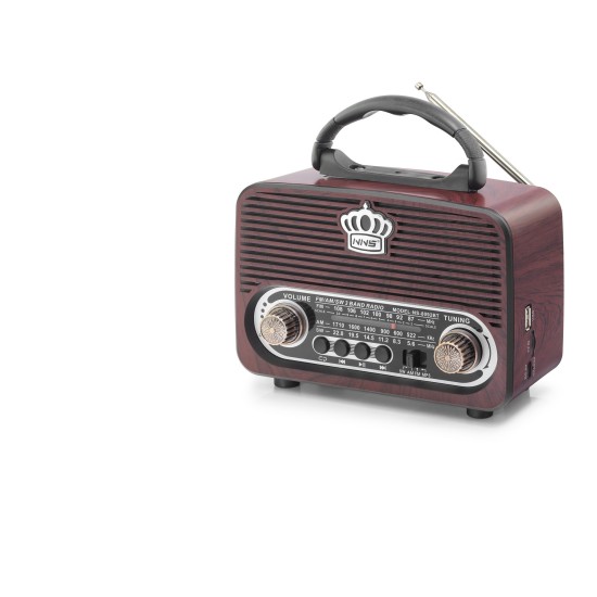 toptan-xml-dropshipping-Bluetooth Nostaljik Hoparlör Fm 18 X 9.6 X 13.8 Cm NS8092BT