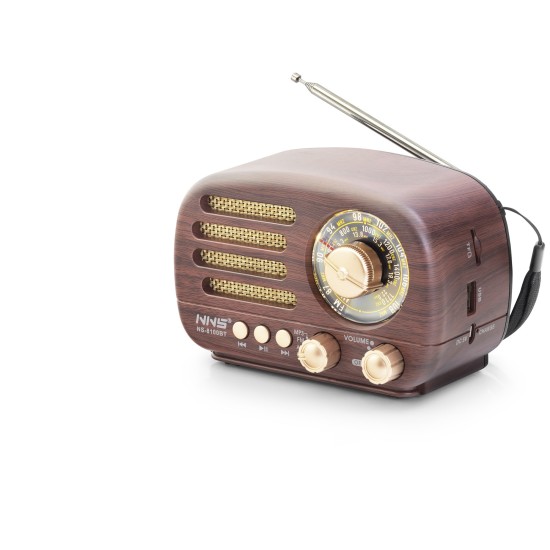 toptan-xml-dropshipping-Bluetooth Nostaljik Hoparlör Fm 14.3 X 8 X 9.4 Cm NS8100BT