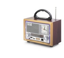Bluetooth Nostaljik Hoparlör Fm Retro Saatli 20 X 10.2 X 14.5 Cm NS8890BT