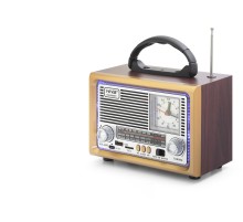 Bluetooth Nostaljik Hoparlör Fm Retro Saatli 20 X 10.2 X 14.5 Cm NS8890BT