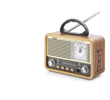 Bluetooth Nostaljik Hoparlör Fm Retro Saatli 20 X 10.2 X 14.5 Cm NS8898BT