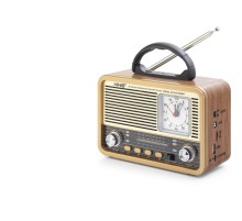 Bluetooth Nostaljik Hoparlör Fm Retro Saatli 20 X 10.2 X 14.5 Cm NS8898BT