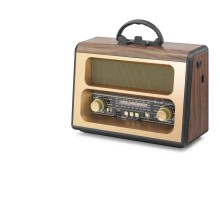 Bluetooth Fm Nostaljik Hoparlör Usb Tf - Kahverengi RXBT88