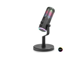 Profesyonel Gaming Rgb Mikrofon Dsp Gürültü Engelleme Reverb Echo Destekli Type-C - Siyah SU8