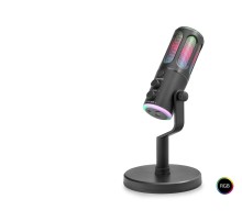 Profesyonel Gaming Rgb Mikrofon Dsp Gürültü Engelleme Reverb Echo Destekli Type-C - Siyah SU8