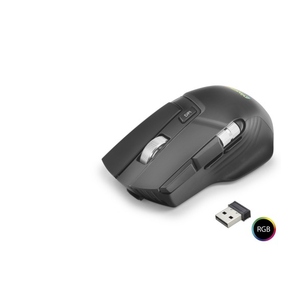 toptan-xml-dropshipping-W13 Kablosuz Gaming Mouse Dual Mod 10000 Dpi 10 Tuş 1000 Hz Rgb - Siyah