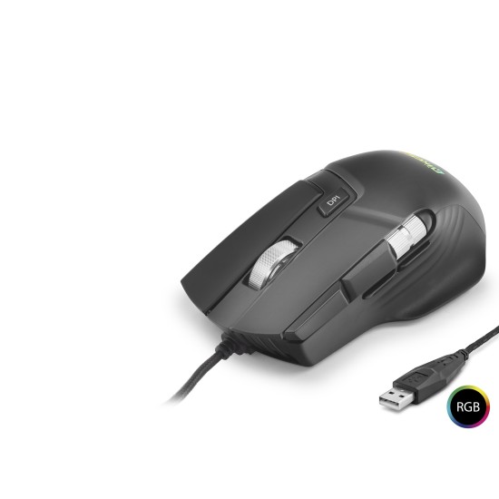 toptan-xml-dropshipping-X13 Gaming Mouse 12400 Dpi 10 Tuş Makro 1000 Hz Rgb - Siyah