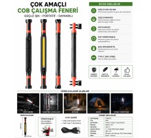 40W COB LED Şarjlı Çalışma Lambası Mıknatıslı Askılı Type-C GS2080