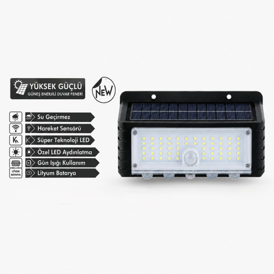 toptan-xml-dropshipping-44 Led Güneş Enerjili Hareket Sensörlü LED Duvar Lambası PD672