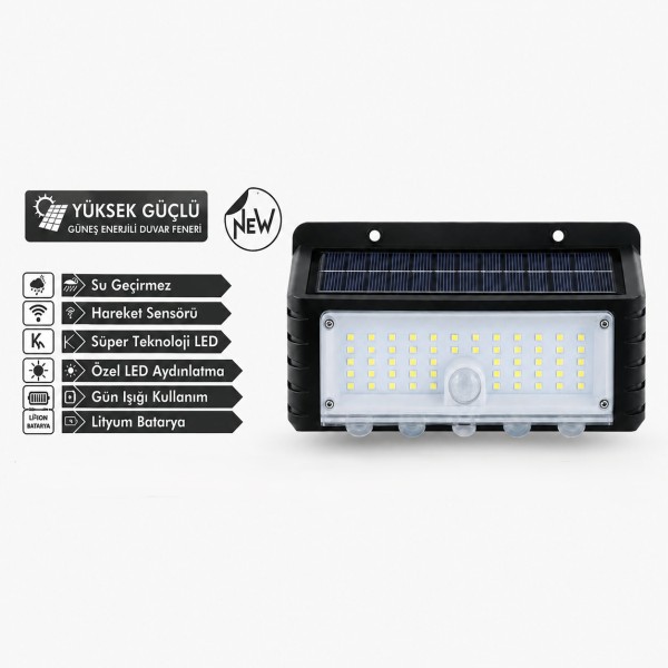 toptan-xml-dropshipping-44 Led Güneş Enerjili Hareket Sensörlü LED Duvar Lambası PD672