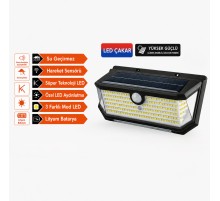 202 Led Güneş Enerjili Hareket Sensörlü Çakar LED Duvar Lambası PD772