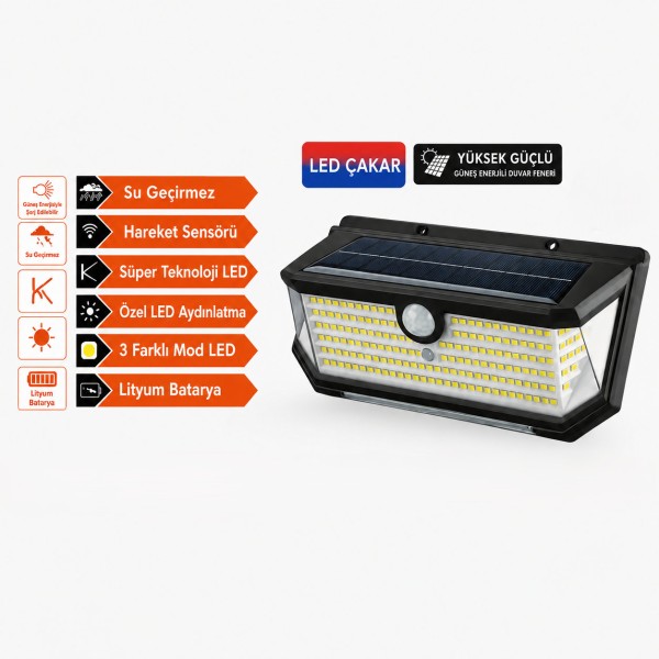 toptan-xml-dropshipping-202 Led Güneş Enerjili Hareket Sensörlü Çakar LED Duvar Lambası PD772