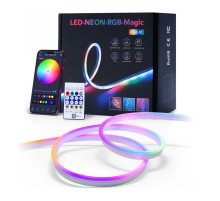 RGB Kumandalı Sese Duyarlı Animasyonlu Neon Şerit Hortum Led USB ve App Uyumlu 3 Metre