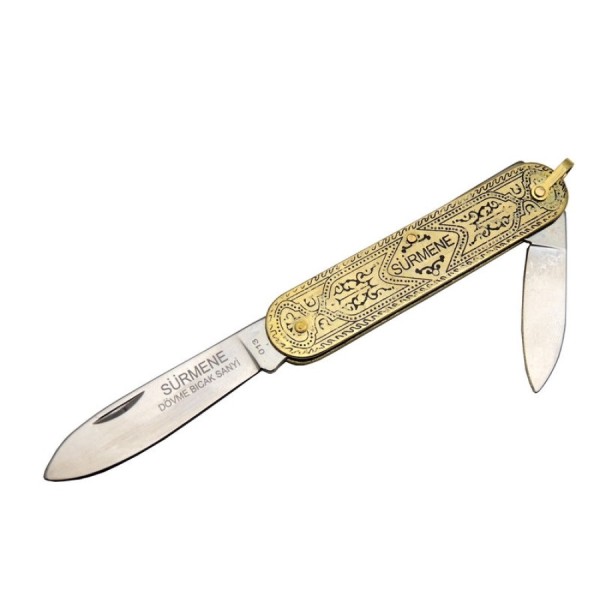 toptan-xml-dropshipping-Metal Saplı Sürmene 013 Geleneksel Hediyelik Çakı 14 Cm