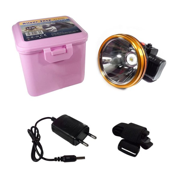 toptan-xml-dropshipping-Silver Toss ST-630L 30 Watt Tek LEDli Şarjlı Kafa Lambası