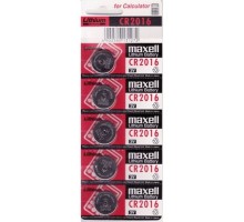 Maxell CR2016 3V Lityum Düğme Pil 5'li Paket