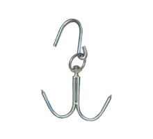 10 mm Kasap Et Kancası - 2&#39;li Dönerli Set - Et İşleme - Hijyenik - Düzenli - Dayanıklı - Uzun Ömürlü