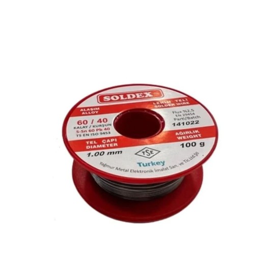 toptan-xml-dropshipping-60/40 Lehim Teli 100 gr 1,00 mm (Sn:60 / Pb:40)