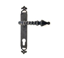 Antika Tarz Dekoratif Pirinç Burma Yale Kapı Kolu - 247x35 mm, Oksit